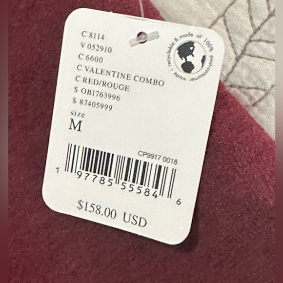 NWT Free People We the Free Midnight Pullover M Red Valentine Combo Sweater - Picture 8 of 9